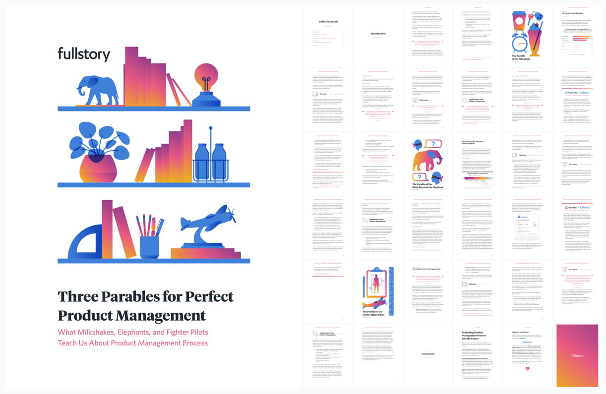 Three Parables for Perfect Product Management • Ebook, Lead-gen • Fall 2018